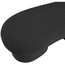 Meridian Luka Black Boucle Fabric Bench IMAGE 12