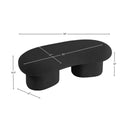 Meridian Luka Black Boucle Fabric Bench IMAGE 13