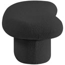Meridian Luka Black Boucle Fabric Bench IMAGE 6