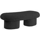 Meridian Luka Black Boucle Fabric Bench IMAGE 7