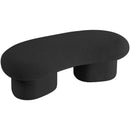 Meridian Luka Black Boucle Fabric Bench IMAGE 8