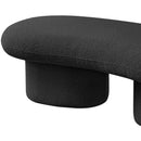 Meridian Luka Black Boucle Fabric Bench IMAGE 9