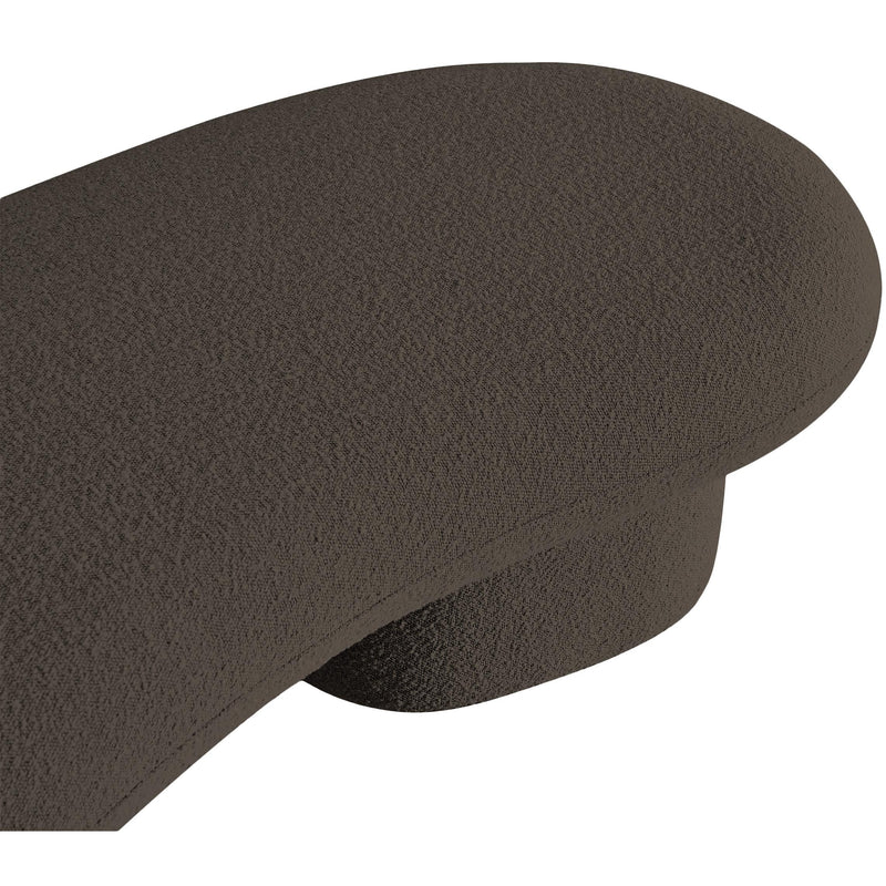 Meridian Luka Brown Boucle Fabric Bench IMAGE 11