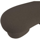 Meridian Luka Brown Boucle Fabric Bench IMAGE 12