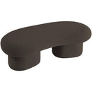 Meridian Luka Brown Boucle Fabric Bench IMAGE 8