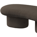 Meridian Luka Brown Boucle Fabric Bench IMAGE 9
