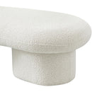 Meridian Luka Cream Boucle Fabric Bench IMAGE 10