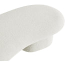 Meridian Luka Cream Boucle Fabric Bench IMAGE 11