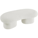 Meridian Luka Cream Boucle Fabric Bench IMAGE 8