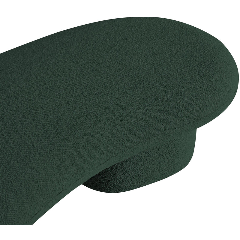 Meridian Luka Green Boucle Fabric Bench IMAGE 11