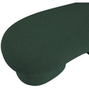 Meridian Luka Green Boucle Fabric Bench IMAGE 12