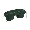 Meridian Luka Green Boucle Fabric Bench IMAGE 13