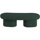 Meridian Luka Green Boucle Fabric Bench IMAGE 3