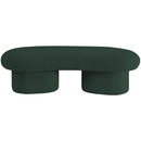 Meridian Luka Green Boucle Fabric Bench IMAGE 4