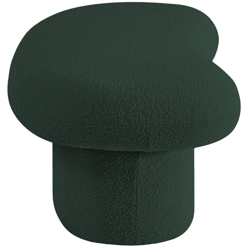 Meridian Luka Green Boucle Fabric Bench IMAGE 6