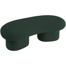 Meridian Luka Green Boucle Fabric Bench IMAGE 8
