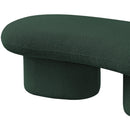 Meridian Luka Green Boucle Fabric Bench IMAGE 9