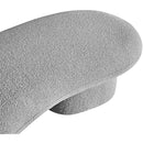 Meridian Luka Grey Boucle Fabric Bench IMAGE 11