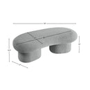 Meridian Luka Grey Boucle Fabric Bench IMAGE 13