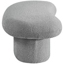 Meridian Luka Grey Boucle Fabric Bench IMAGE 6