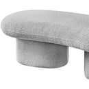 Meridian Luka Grey Boucle Fabric Bench IMAGE 9