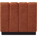 Meridian Quinn Cognac Chenille Fabric Armless Chair IMAGE 3