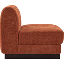 Meridian Quinn Cognac Chenille Fabric Armless Chair IMAGE 6