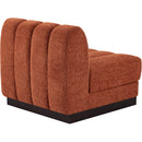 Meridian Quinn Cognac Chenille Fabric Armless Chair IMAGE 7