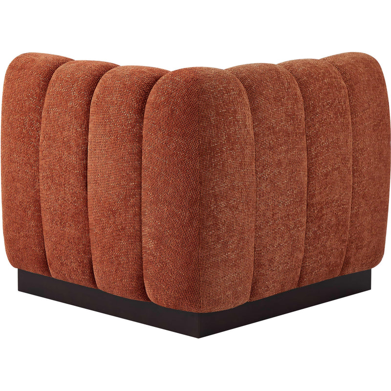 Meridian Quinn Cognac Chenille Fabric Corner Chair IMAGE 3