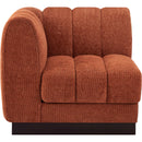Meridian Quinn Cognac Chenille Fabric Corner Chair IMAGE 5