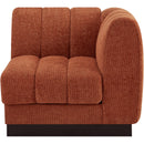 Meridian Quinn Cognac Chenille Fabric Corner Chair IMAGE 7