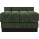 Meridian Quinn Green Chenille Fabric Armless Chair IMAGE 8