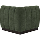 Meridian Quinn Green Chenille Fabric Corner Chair IMAGE 3