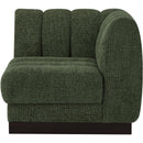 Meridian Quinn Green Chenille Fabric Corner Chair IMAGE 7