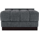 Meridian Quinn Grey Chenille Fabric Armless Chair IMAGE 8