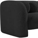 Meridian Emory Black Boucle Fabric Chair IMAGE 11