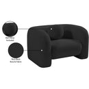 Meridian Emory Black Boucle Fabric Chair IMAGE 18