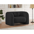 Meridian Emory Black Boucle Fabric Chair IMAGE 2