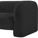 Meridian Emory Black Boucle Fabric Chair IMAGE 8