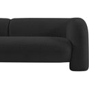 Meridian Emory Black Boucle Fabric Sofa IMAGE 10