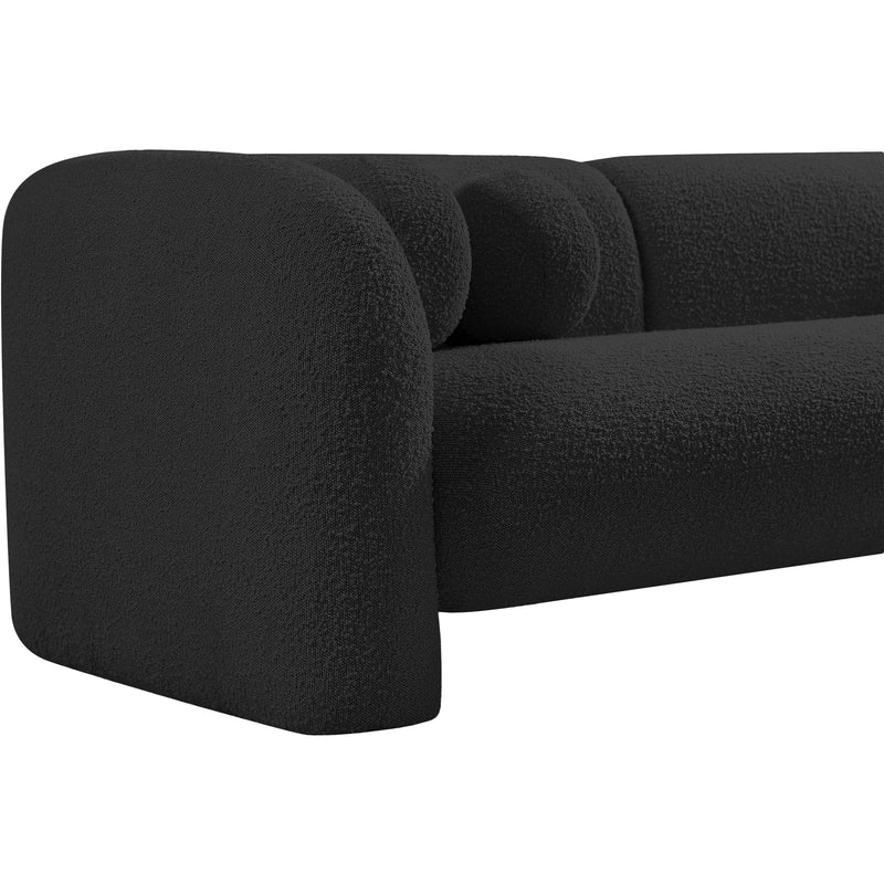 Meridian Emory Black Boucle Fabric Sofa IMAGE 11
