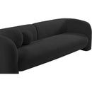 Meridian Emory Black Boucle Fabric Sofa IMAGE 12