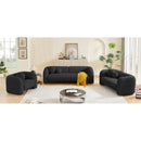 Meridian Emory Black Boucle Fabric Sofa IMAGE 16
