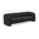Meridian Emory Black Boucle Fabric Sofa IMAGE 17