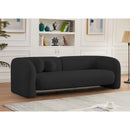 Meridian Emory Black Boucle Fabric Sofa IMAGE 2