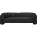 Meridian Emory Black Boucle Fabric Sofa IMAGE 4