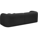 Meridian Emory Black Boucle Fabric Sofa IMAGE 7