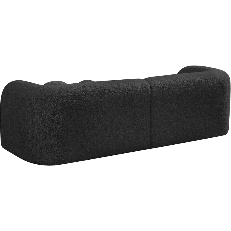 Meridian Emory Black Boucle Fabric Sofa IMAGE 7