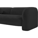Meridian Emory Black Boucle Fabric Sofa IMAGE 8