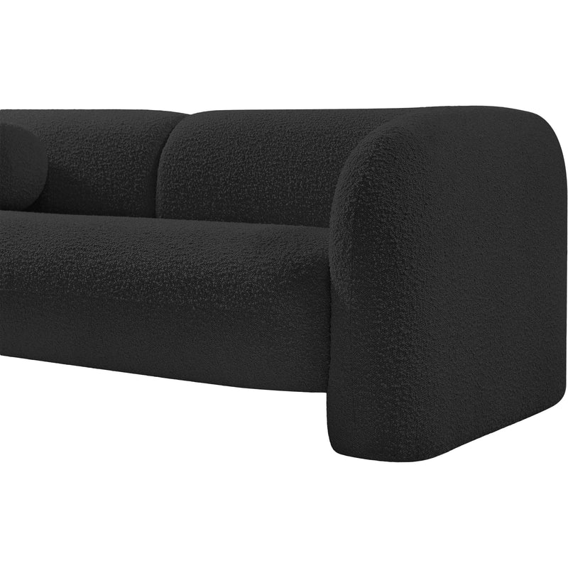 Meridian Emory Black Boucle Fabric Sofa IMAGE 8